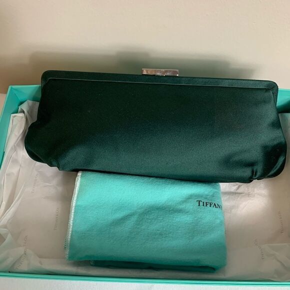 Tiffany & Co. Holly Satin Clutch - Green - EUC - Picture 3 of 16